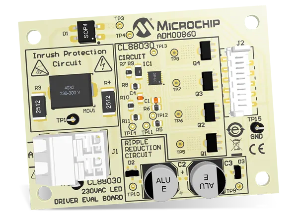 微芯科技 ADM00860 230VAC LED驱动器评估板