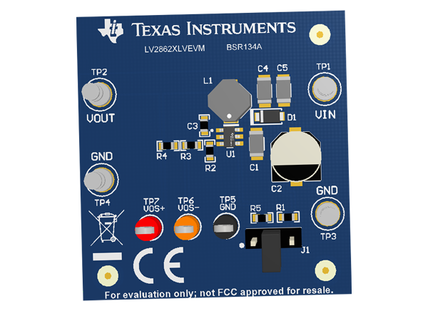 德州仪器 LV2862XLVEVM转换器评估模块 (EVM)