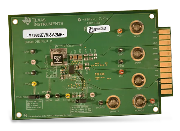 德州仪器 LM73605EVM-5V-2MHZ/LM73606EVM-5V-400K EVM