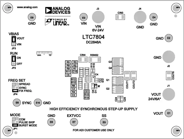 Analog Devices Inc. DC2846A LTC7804演示电路