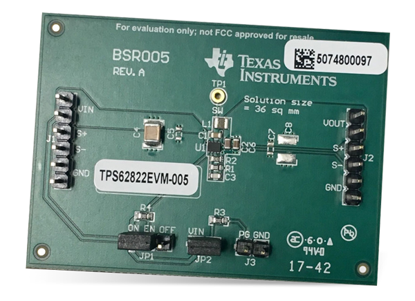 德州仪器 TPS62822EVM-005评估模块 (EVM)