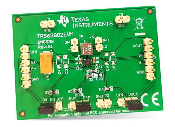 德州仪器 TPS63802EVM转换器评估模块 (EVM)