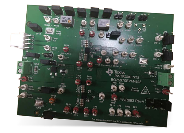 德州仪器 bq25970EVM-893评估模块 (EVM)