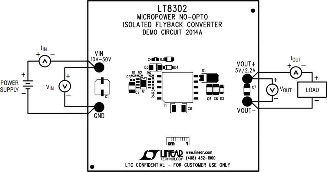 机械图纸 - 亚德诺半导体 用于LT8302的DC2014A、DC2821A和DC2906A演示电路