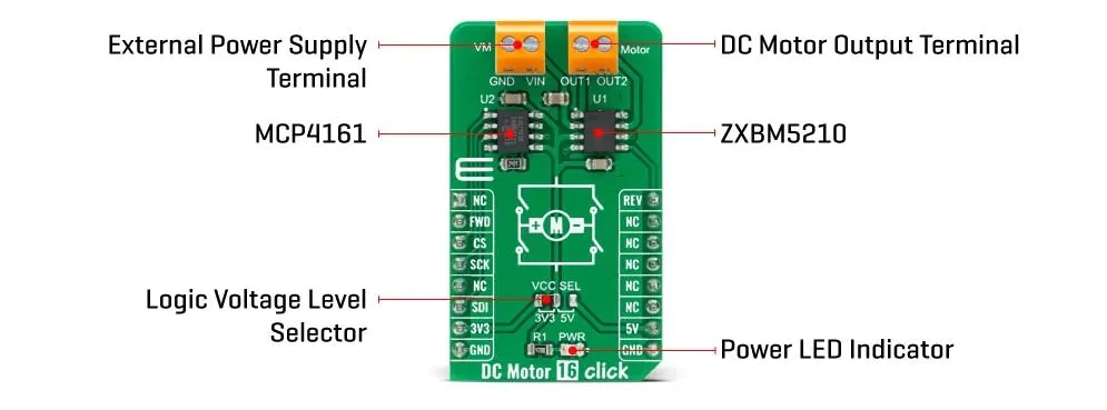 Mikroe DC Motor 16 Click