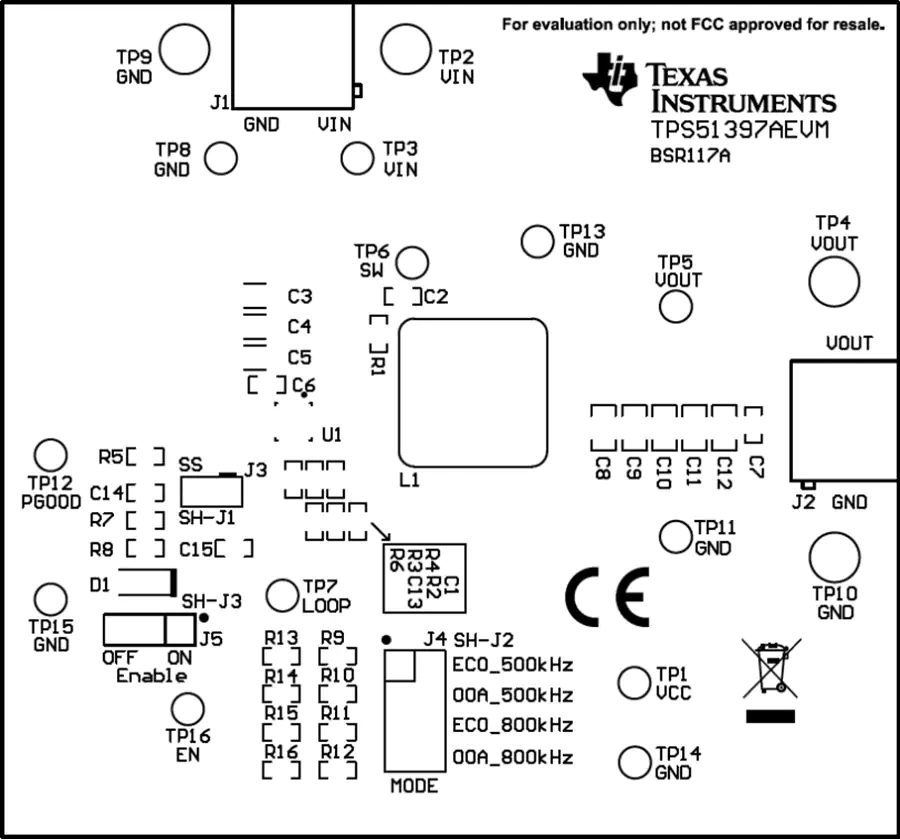 机械图纸 - 德州仪器 TPS51397AEVM转换器评估模块 (EVM)