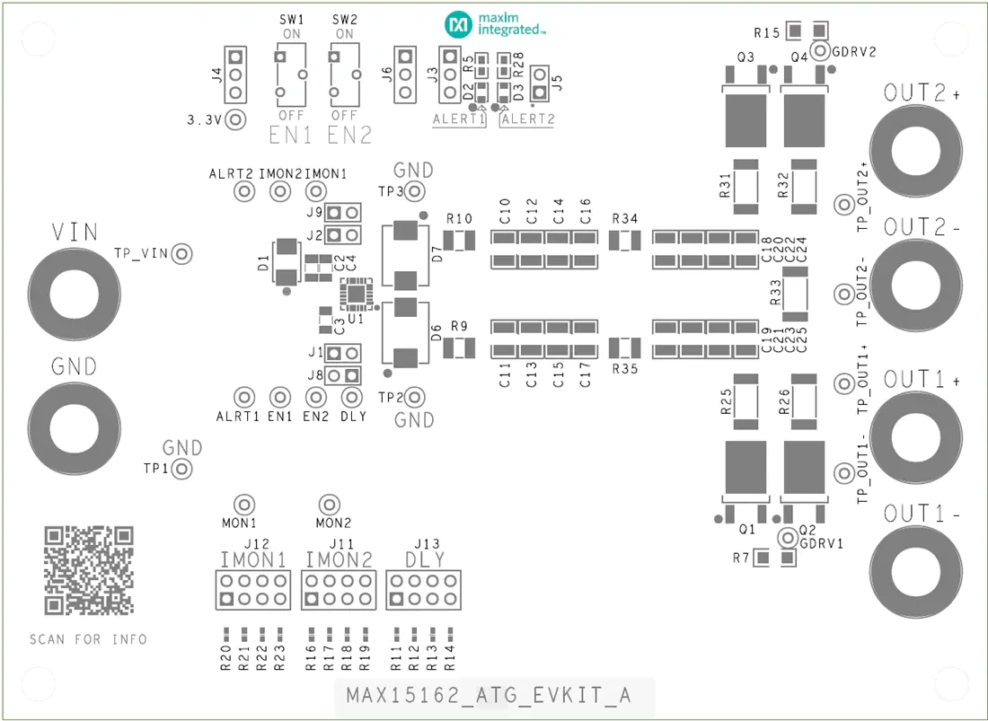 图表 - 美信半导体 MAX15162TAEVKIT/MAX15162TLEVKIT评估套件