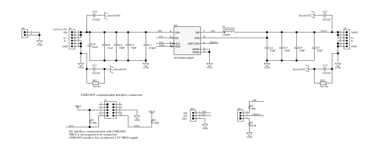 原理图 - 德州仪器 TPS62869EVM-118评估模块