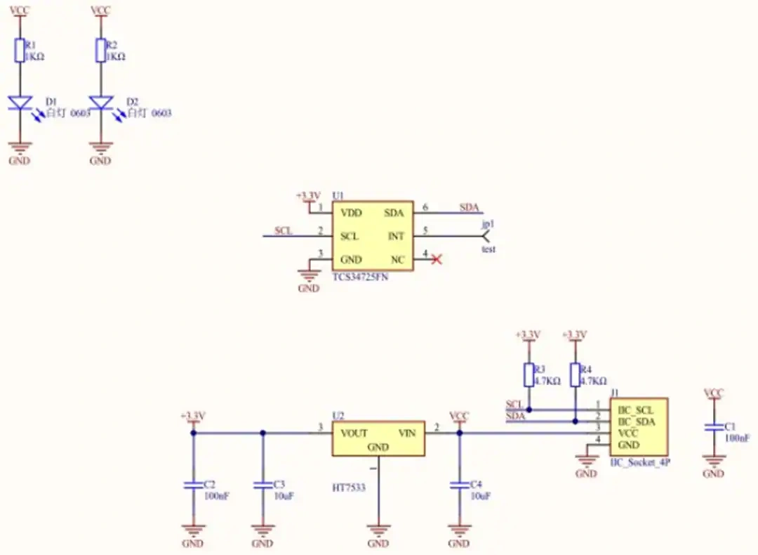 Schematic - M5Stack COLOR Sensor RGB Unit