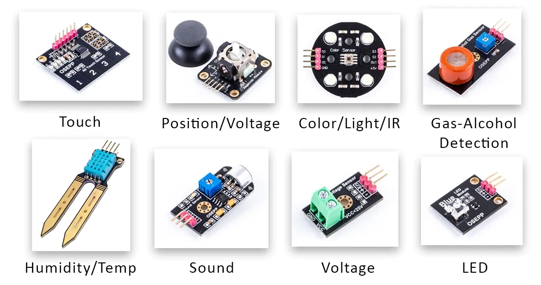 Chart - OSEPP Electronics Sensor Modules, Shields & Mechanical Parts