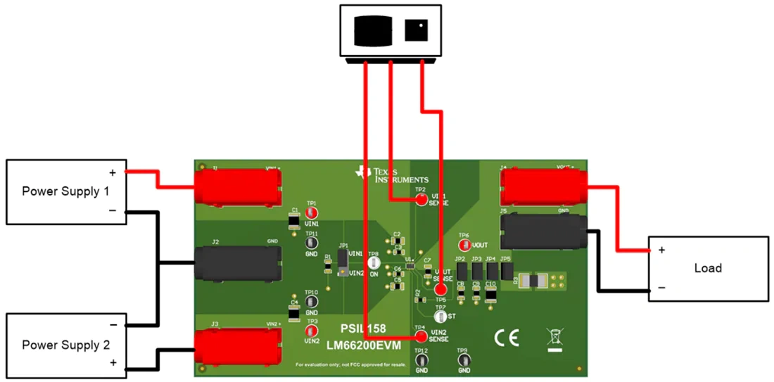 机械图纸 - 德州仪器 LM66200EVM理想二极管评估模块