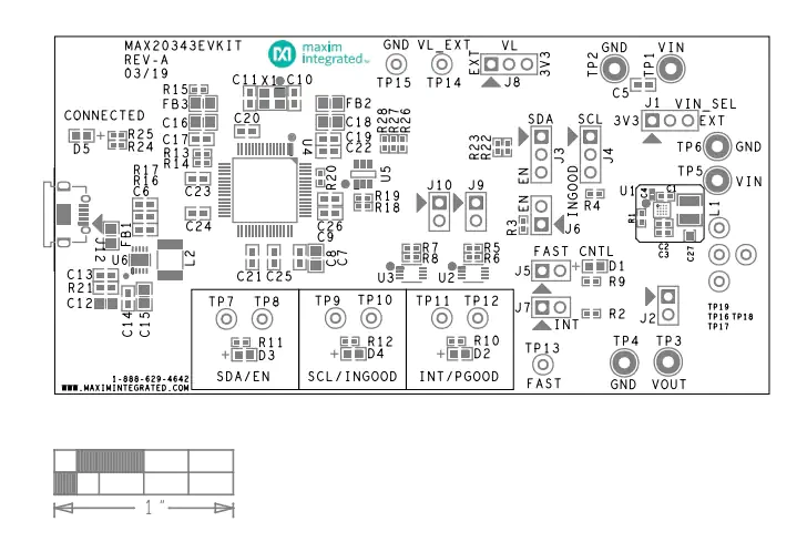 位置电路 - 美信半导体 MAX20343EVKIT评估套件