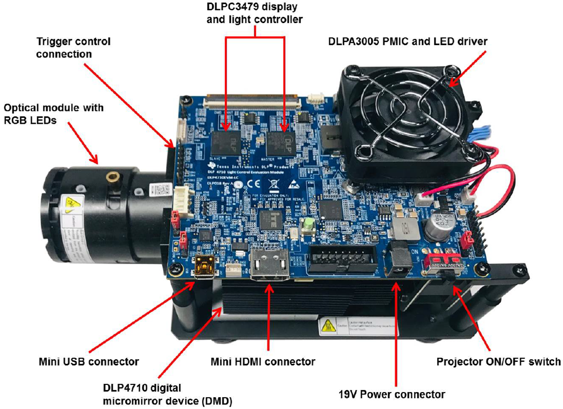 机械图纸 - 德州仪器 DLP4710EVM-LC DLP光控制评估模块