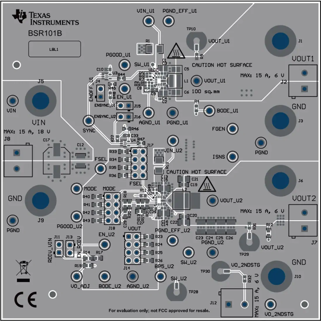 机械图纸 - 德州仪器 TPS543820EVM转换器评估模块 (EVM)