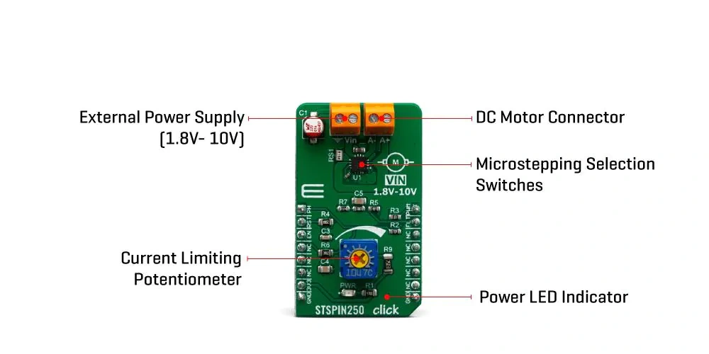 Mikroe MIKROE-3543 STSPIN250 Click