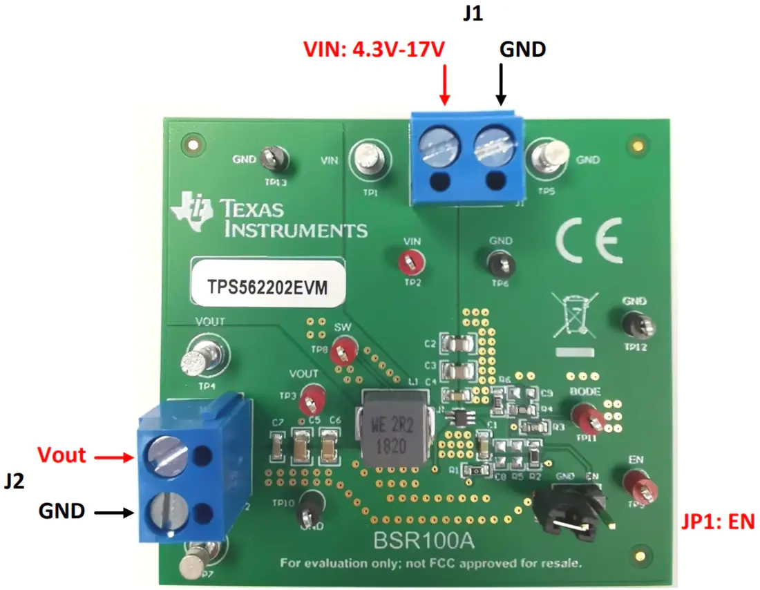 机械图纸 - 德州仪器 TPS562202EVM转换器评估模块 (EVM)