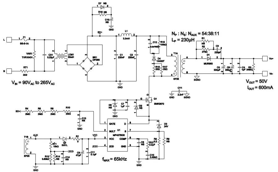 Schematic - 美国芯源系统(MPS) EV4078-S-00A Evaluation Board