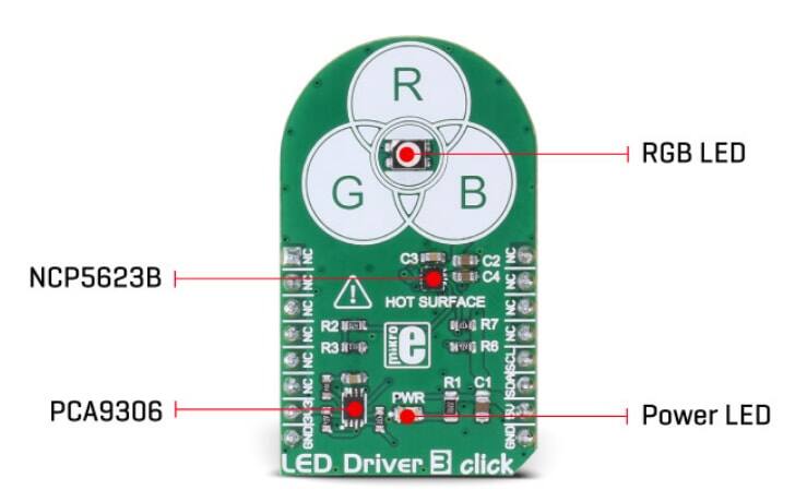 Mikroe MIKROE-2950 LED驱动器3 click board™