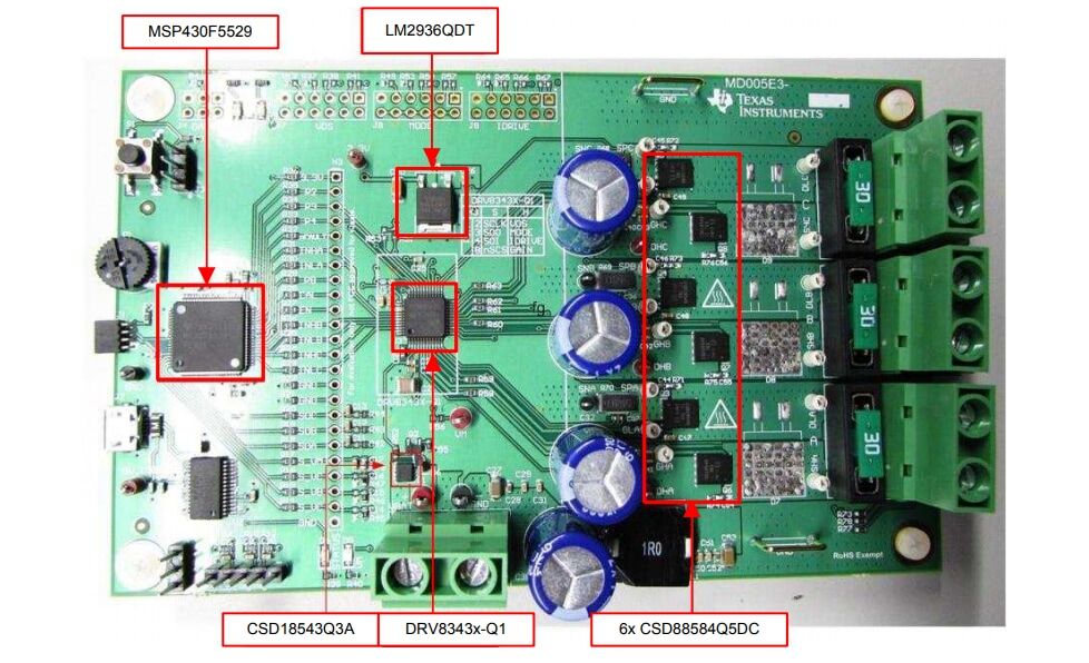 位置电路 - 德州仪器 DRV8343x-Q1EVM评估模块