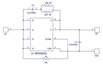 Schematic - 美国芯源系统(MPS) EV9989x Synchronous Rectification Eval Boards