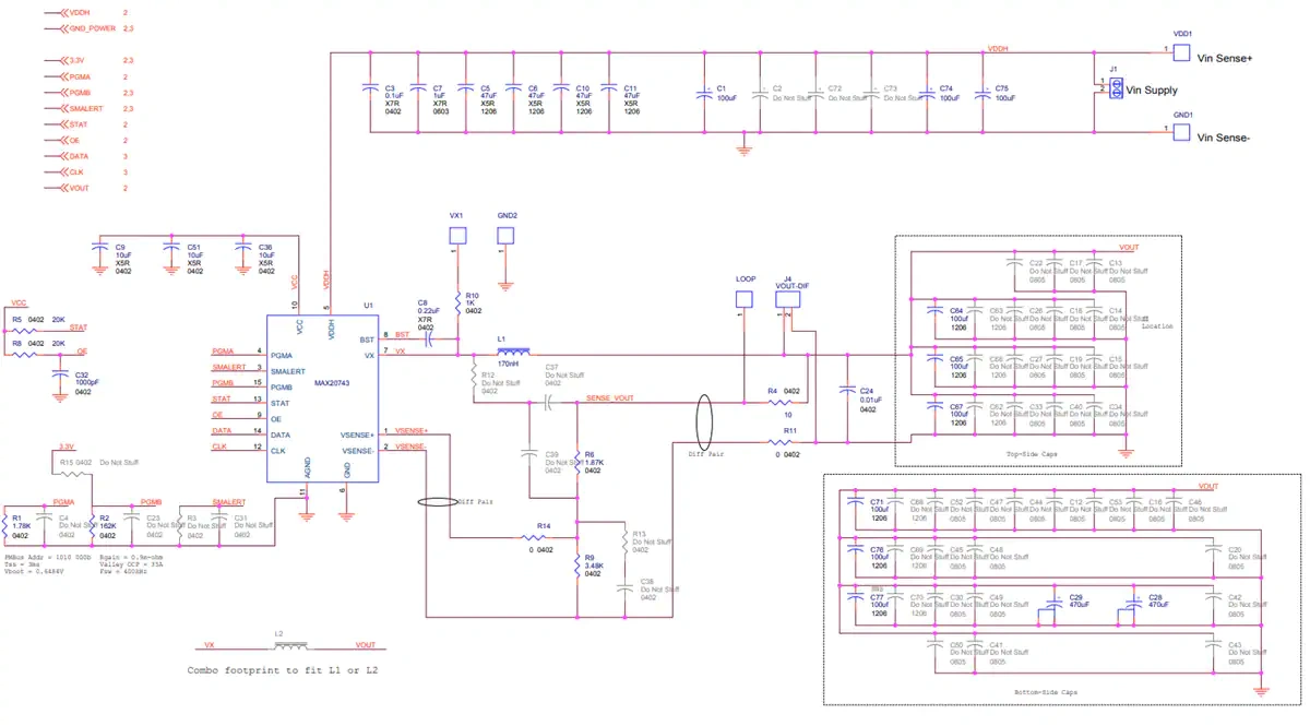 原理图 - 美信半导体 MAX20743EVKIT评估套件
