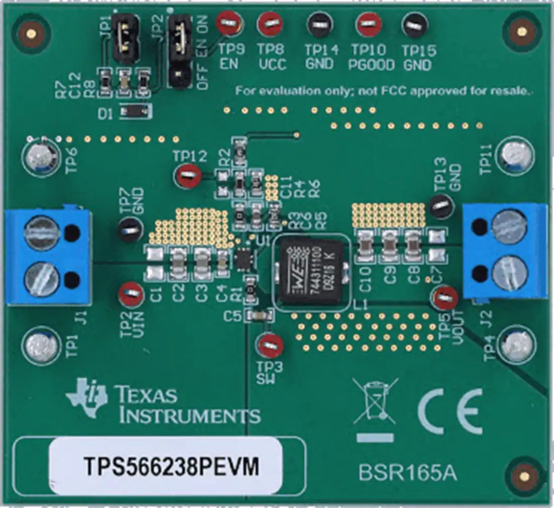 机械图纸 - 德州仪器 TPS566238PEVM转换器评估模块 (EVM)