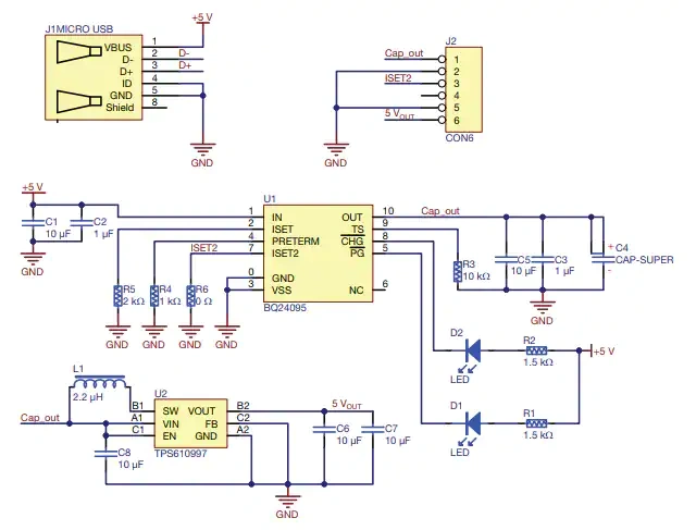 原理图 - Vishay / BC Components MAL219699003E3 196 HVC ENYCAP™微型充电器