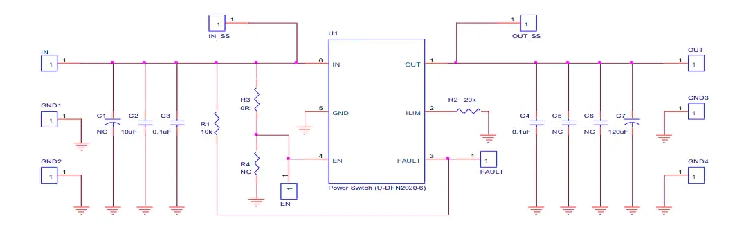 原理图 - 达尔科技 AP22653FDZ-EVM评估模块