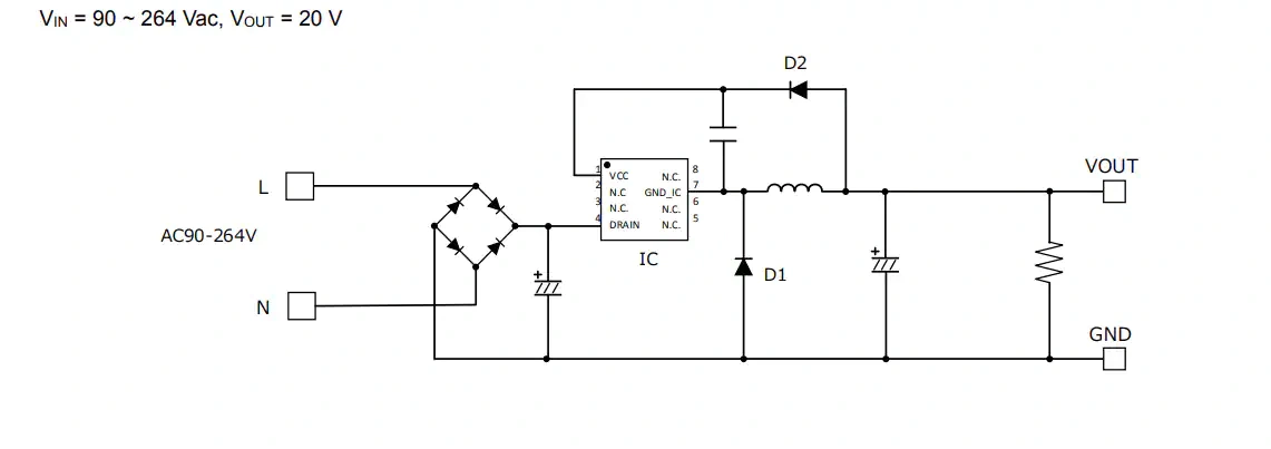 Application Circuit Diagram - 罗姆半导体 BM2P209TF Reference Board