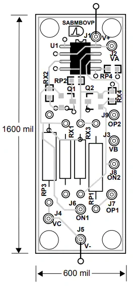 Mechanical Drawing - Advanced Linear Devices SABMBOVP/SABMBOVP2XX Over Voltage Protection PCBs