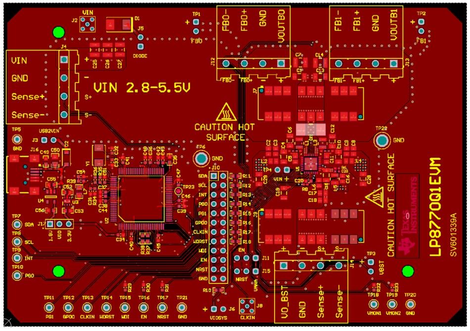 位置电路 - 德州仪器 LP8770Q1EVM评估模块