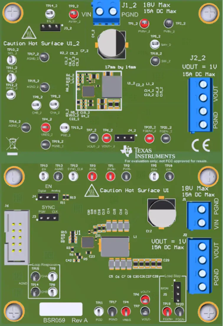 机械图纸 - 德州仪器 TPS542A50EVM-059转换器评估模块