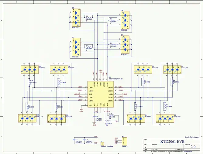 Schematic - Kinetic Technologies KTD2061 36-Channel RGB Driver Evaluation Kit