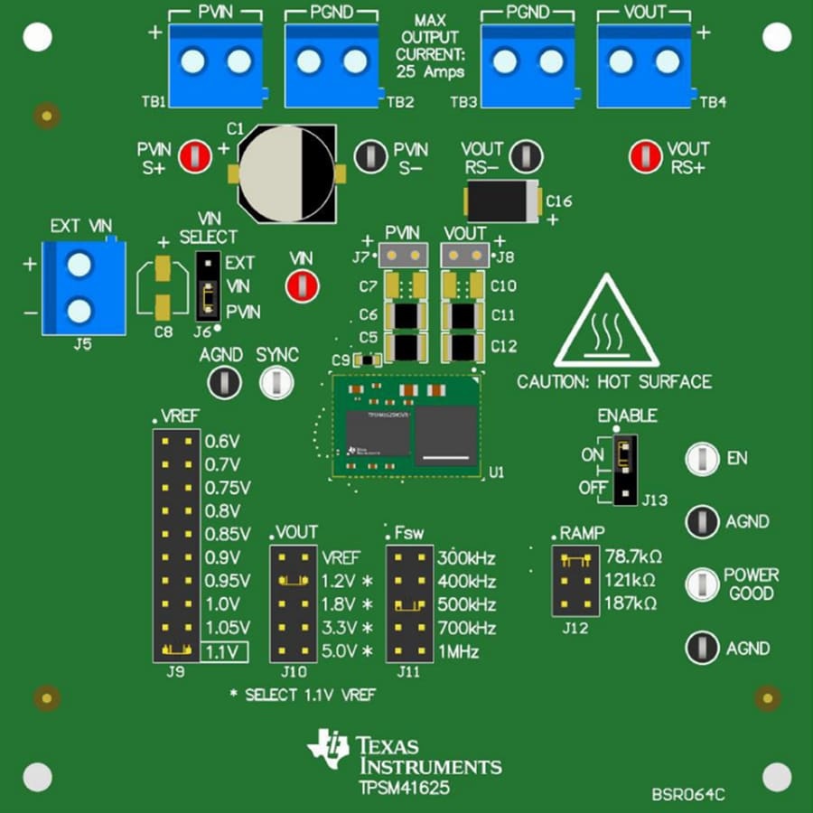 机械图纸 - 德州仪器 TPSM41625EVM / TPSM41615EVM评估板