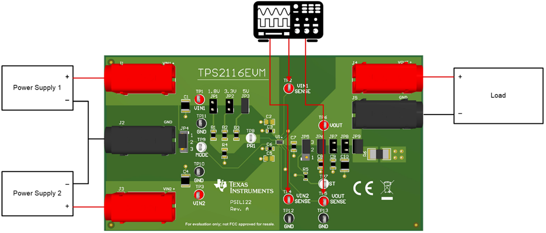 图表 - 德州仪器 TPS2116EVM多路复用器评估模块