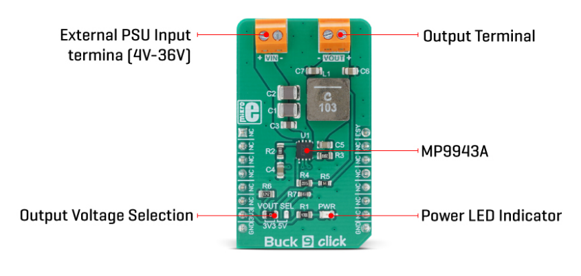 Mikroe MIKROE-3057 Buck 9 Click