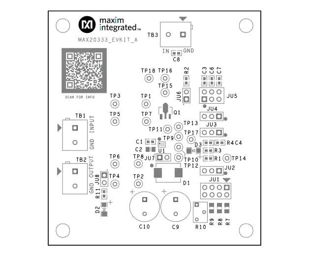 应用电路图 - 美信半导体 MAX20333EVKIT评估套件