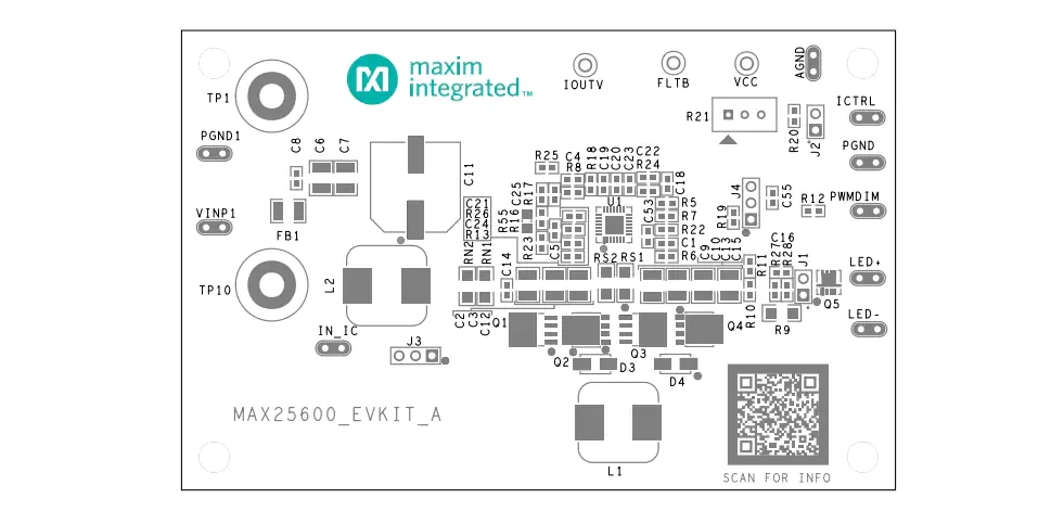 位置电路 - 美信半导体 MAX25600EVKIT评估套件