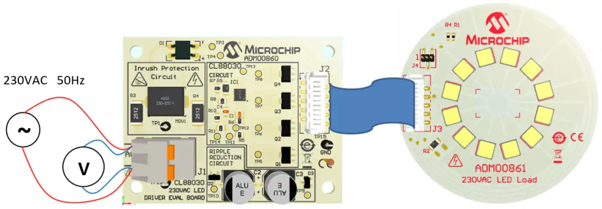 微芯科技 ADM00860 230VAC LED驱动器评估板