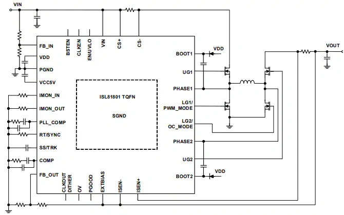 框图 - 瑞萨电子 ISL81801评估板
