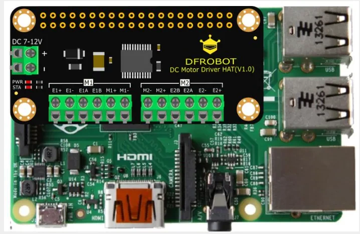 Application Circuit Diagram - DFRobot DFR0592 DC Motor Driver HAT (V1.0)