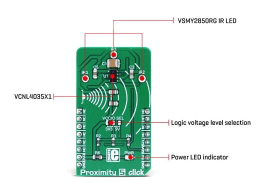 Mikroe MIKROE-2984 Proximity 5 click板