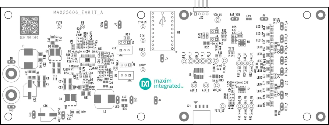 机械图纸 - 美信半导体 MAX25606EVSYS评估系统