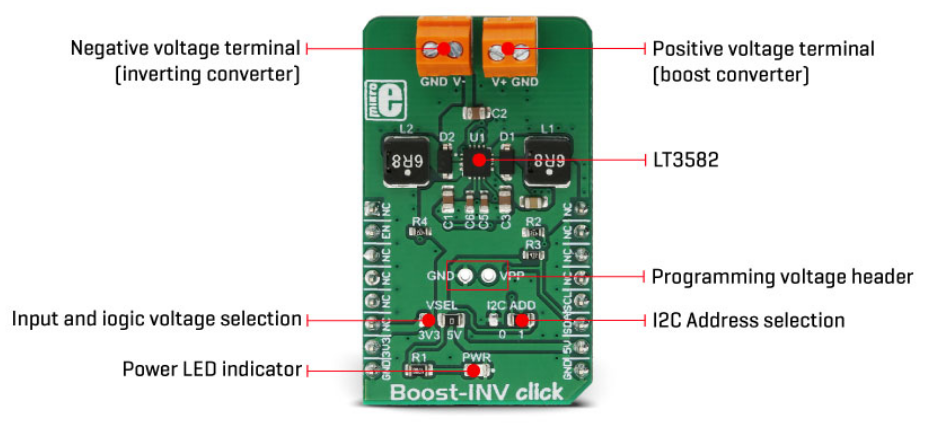 Mikroe MIKROE-3124 Boost-INV Click板