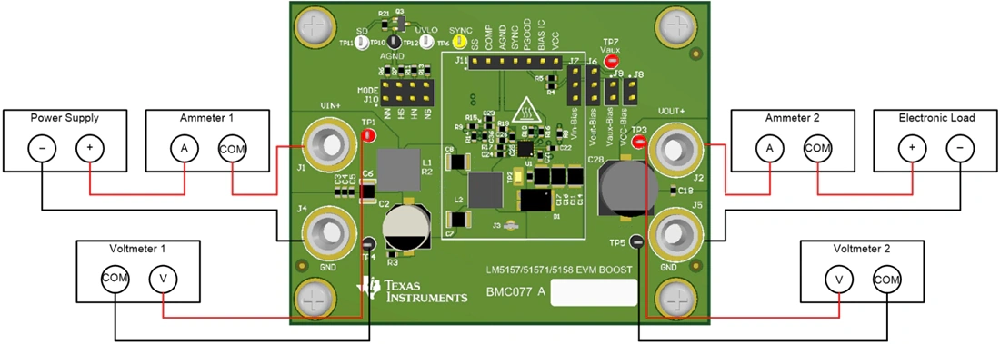 图表 - 德州仪器 LM5157EVM-BST转换器评估模块 (EVM)