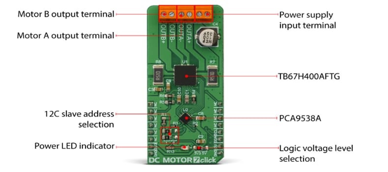 Mikroe MIKROE-3289 DC Motor 7 Click