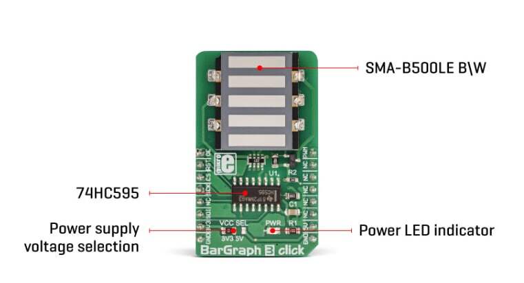 Mikroe MIKROE-3264 BarGraph 3 Click板