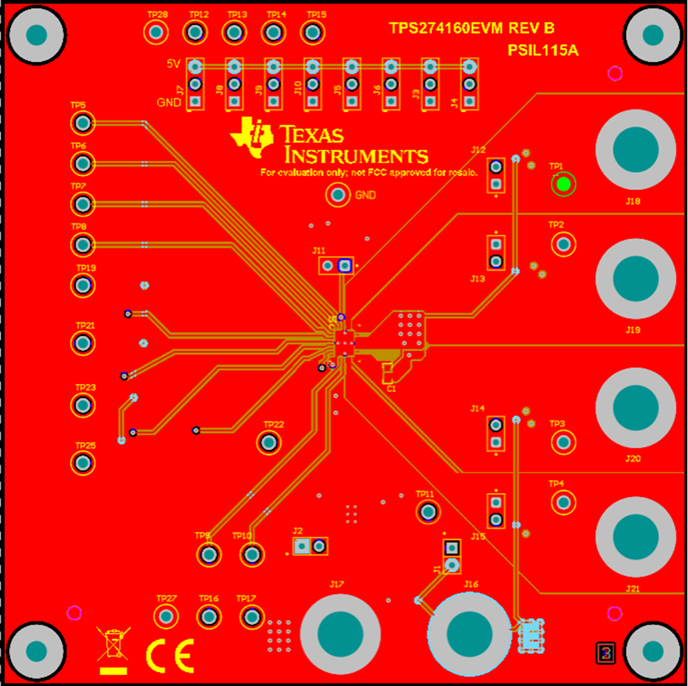 机械图纸 - 德州仪器 TPS274160EVM开关评估模块 (EVM)