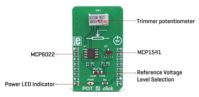Mikroe MIKROE-3325 Pot 2 Click板