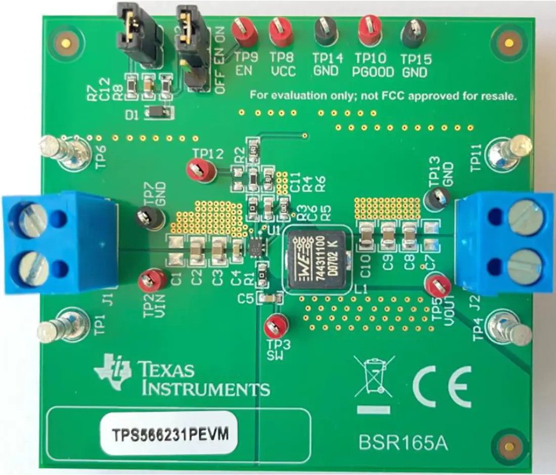 机械图纸 - 德州仪器 TPS566231PEVM转换器评估模块 (EVM)